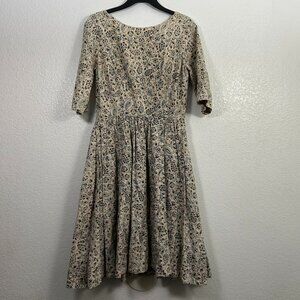 Heidi Merrick Paisley Scoop Back Dress Cottagecore Prairie